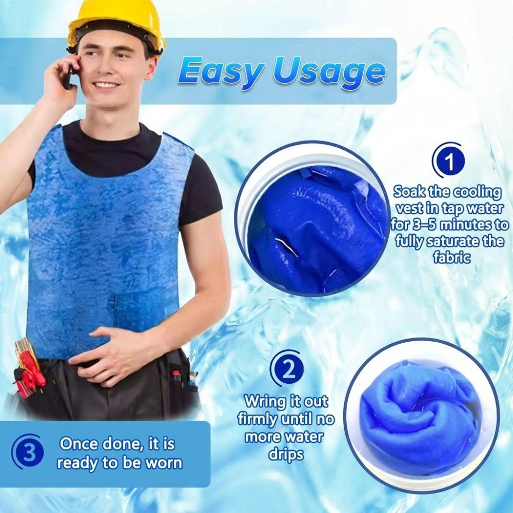 No Energy Needed Ice Vests Water-Activated Body Cooling Cover Eco-Friendly Cooling Vest Summer