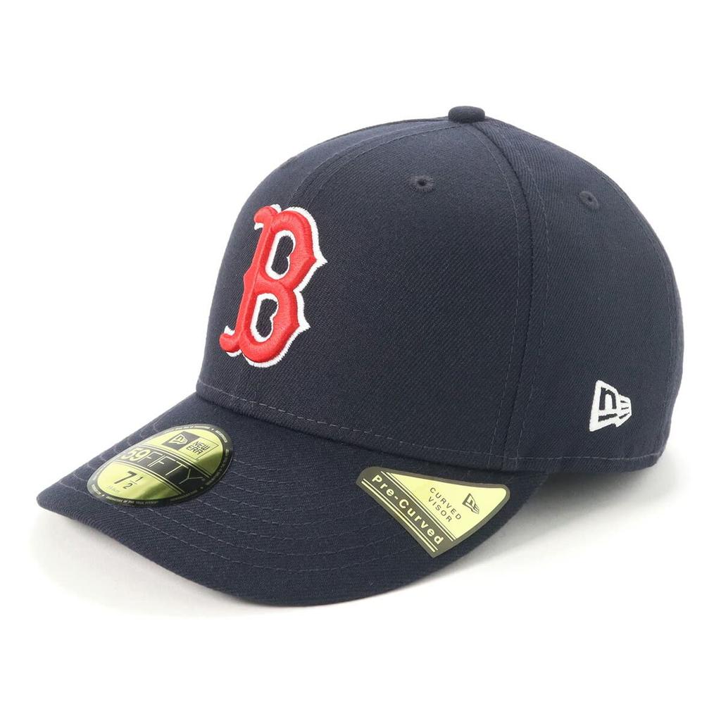 New Era New Era Cap MLB Precurved 59FIFTY Hat BOS Navy 8 PC5950 BOSRED NVY RRED 25J