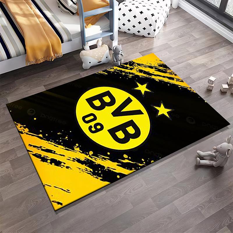BVB 09 Black and Yellow Themed Rug Non-slip rug suitable for living room and bedroom sofas