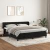 3127687 vidaXL Divan Bed with Mattress Black 180x200 Cm Velvet