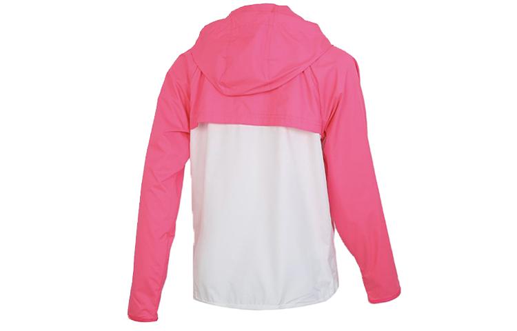 Nike Спортивная водоотталкивающая куртка с капюшоном на молнии Colorblock Бело-розовая BV3940-639