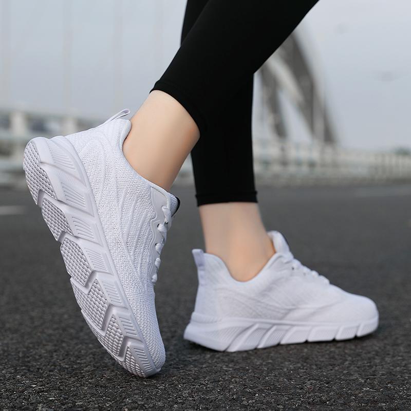 Fashion New Men's Shoes Breathable Casual Sneakers Summer White Running Shoes Lightweight Soft Sports Shoe for Male Large Size 35-45