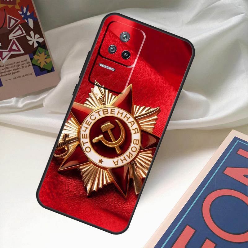 Чехол с флагом СССР для POCO X6 Pro X3 X5 F3 F5 M5s M6 Pro Xiaomi 14 Ultra 11T 12T 13T Pro 12 13 Lite