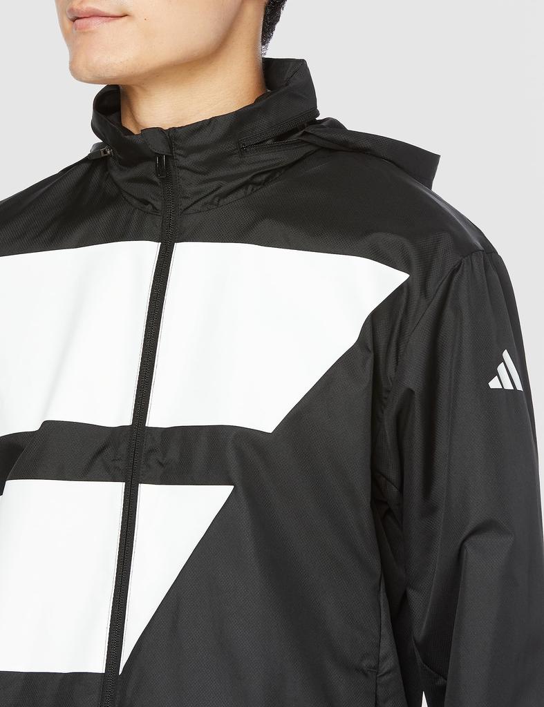 Мужская тканая теннисная куртка Adidas HBB75 Teamwear, Черный/Белый (ИК6094)