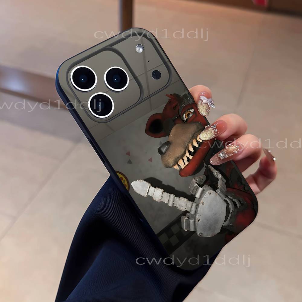 Fnaf Five-nights-At-Freddys For iPhone 17,16,15,11,12,14,13 Pro Max Mini XS,XR,7 Plus 16E Air Soft Black Dustproof Phone Case