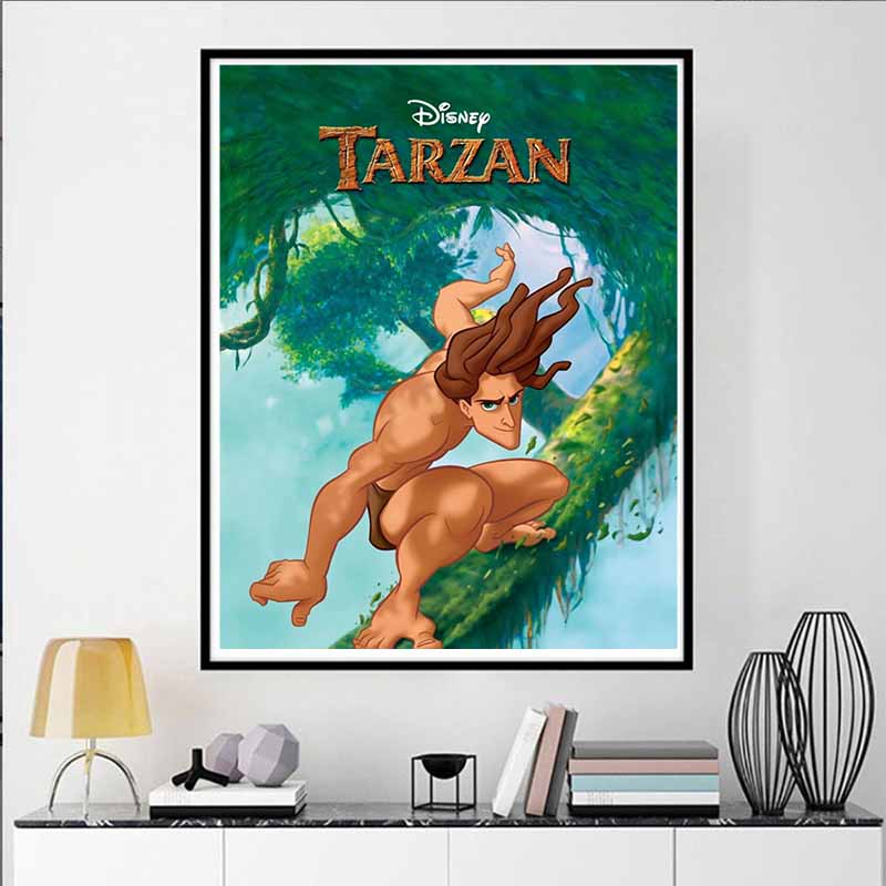 Disney 5D DIY Diamond Painting The Classic Poster of Tarzan Cartoon Full Diamond Mosaic Art Wall Decoration Set