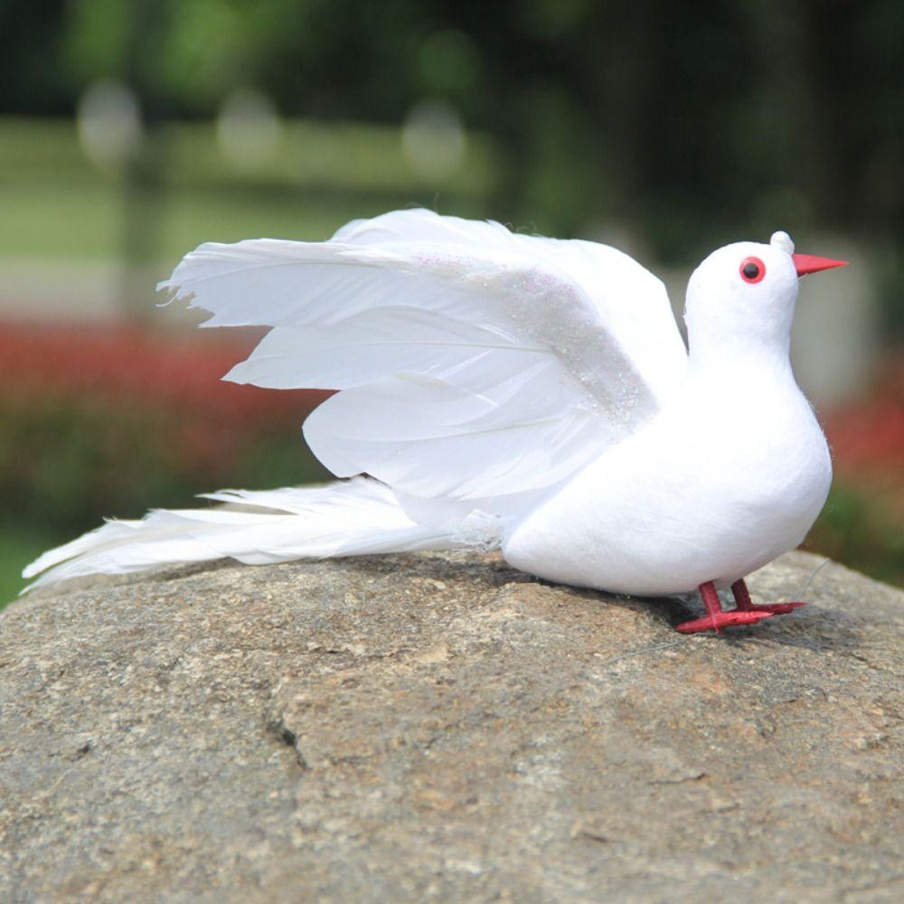 Bird Peace Dove Spread Wings Simulation Dove Decoration Crafts White Pigeon Home Decor