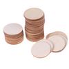 50Pcs Diy Natural Blank Wood Pieces Slice Round Unfinished Crafts Wooden Discs