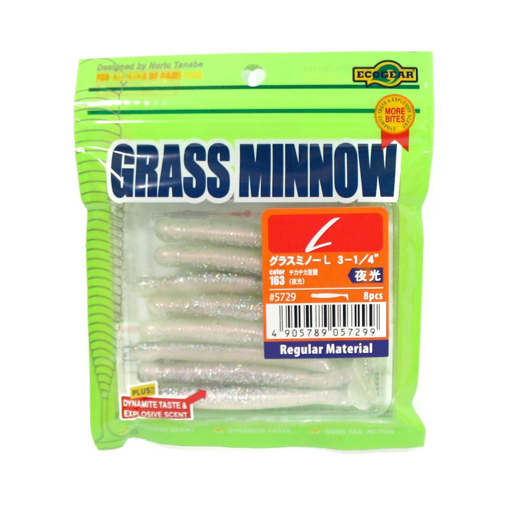 Распродажа Ecogear Мягкая приманка Grass Minnow L 3-1/4 дюйма 8 шт./уп. 163 (7299)