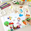100+Pcs Painting Stencil Templates With Water Color Pen Set Stencil Creative Drawing Tools Gift for Kids Wooden Drawing Toys