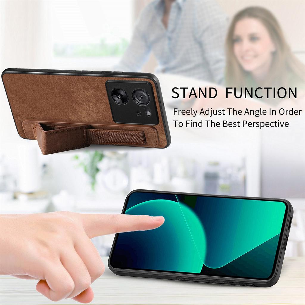 Браслет Винтажный Кожаный Чехол Для Xiaomi Redmi Note 13 12 Pro Plus 11S 14 12T 11T POCO X4 X5 F5 13C Подставка Противоударный Чехол