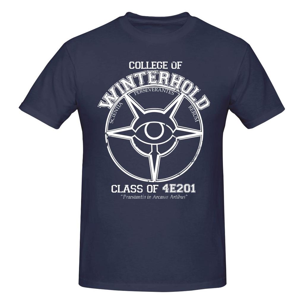 Winterhold College Graduate Sweet Cool Tshirt Light Outdoor Ribbed Collar Tshirt