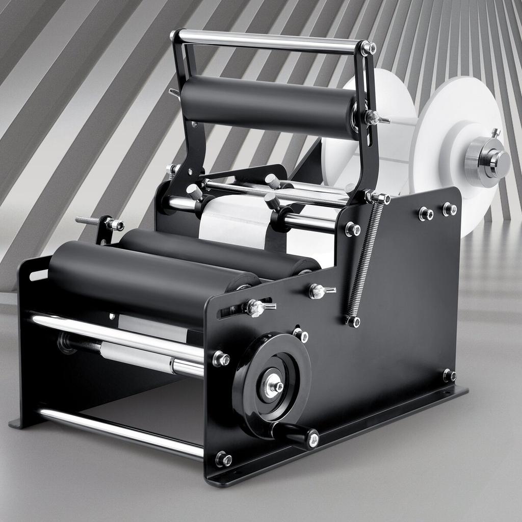 Manual Round Labeling Machine, 15-20pcs/min, Bottle Label Applicator for Round Bottles, Adjustable Manual Round Bottle Labeler Suitable for Bottle