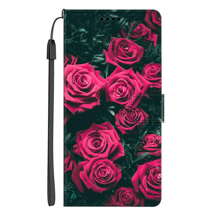 Защитный Роскошный Кожаный Чехол-Книжка на Магните Для Xiaomi Mi 11 Ultra с Рисунком Цветка Ударопрочный Чехол-Обложка Capa