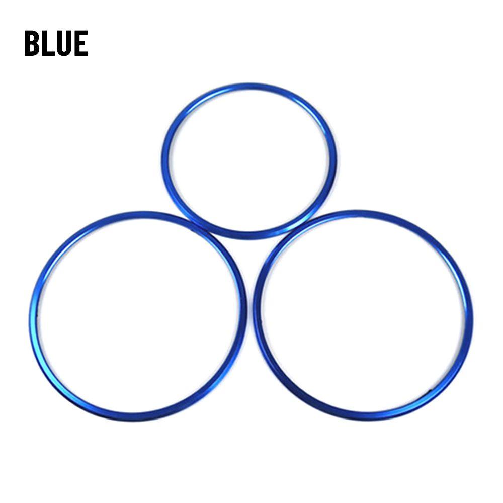 New Easy to Install Paste Version Exhaust port AC Ring Fittings 3pcs Car Decoration Sticker Outlet