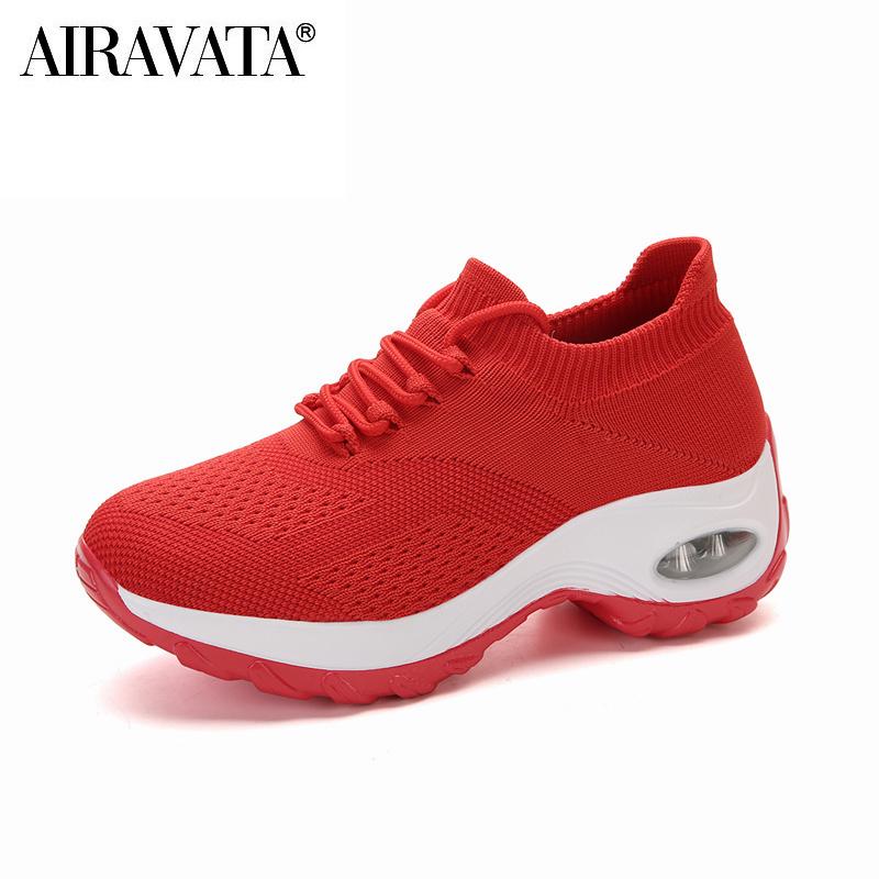 Модные женские повседневные дышащие кроссовки на высокой платформе