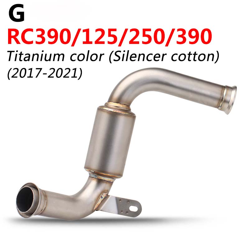 For 125 250 390 DUKE RC390 Motorcycle Exhaust Connector Tube Mid Middle Link Pipe Slip on Exhaust System 2017 2018 2019 2020