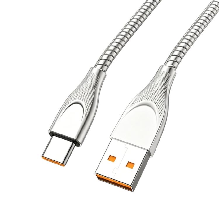 Кабель USB на USB-C, 65 Вт, Быстрая зарядка, штекер-штекер, Металлическая оплетка, Разъем Power Delivery, Кабель для передачи данных, Для аксессуаров телефона