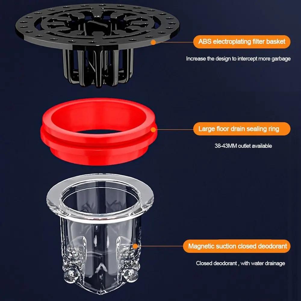 Предотвращение обратного потока в душевой сливной системе Dectable Anti-Drain Filter Plug Universal Fast Draining Floor Drain
