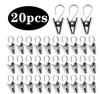 20Pcs Curtain Clips with Hook Sturdy and Durable Window Curtain Photos Clips Solid Iron Drapery Hook Home Window Accessories