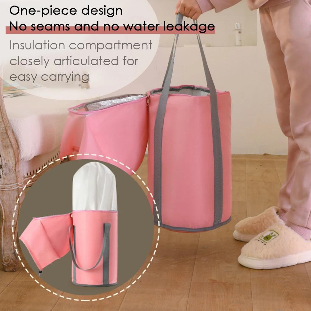 Большая вместимость складной ванночки для ног, углубленное ведро для замачивания, сумка для замачивания ног до колен, переносное дорожная ведро для мытья ног