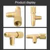 Quick Connect Tee Adapter With 1/4" SAE Brass Valve For R22 R12 R134 Adapter High/Low AC Port Conversion Adapter Tube Adapter