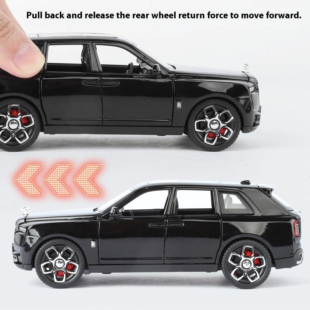 Металлическая модель Rolls-Royce Cullinan 1/32, Изысканное настольное украшение, Лучший коллекционный предмет для энтузиастов моделей автомобилей, Подарок на Хэллоуин