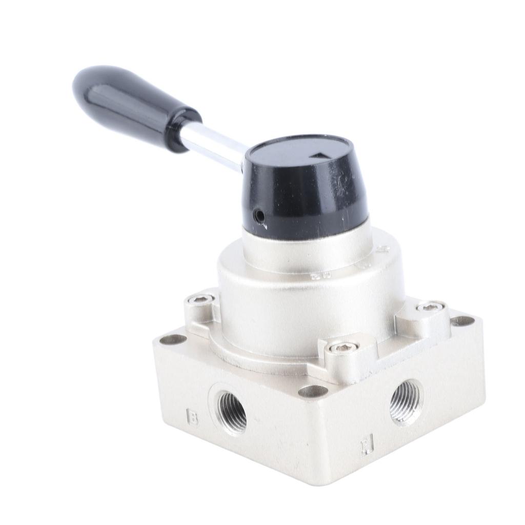 Пневматический ручной клапан с поворотным рычагом, 3 положения, 4 порта, переключатель управления потоком, аксессуар