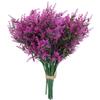 10 Branches Artificial Plants Faux Plastic Lavender UV Resistant Greenery Shrubs Plants for Home Outdoor Wedding Office Garden Decor