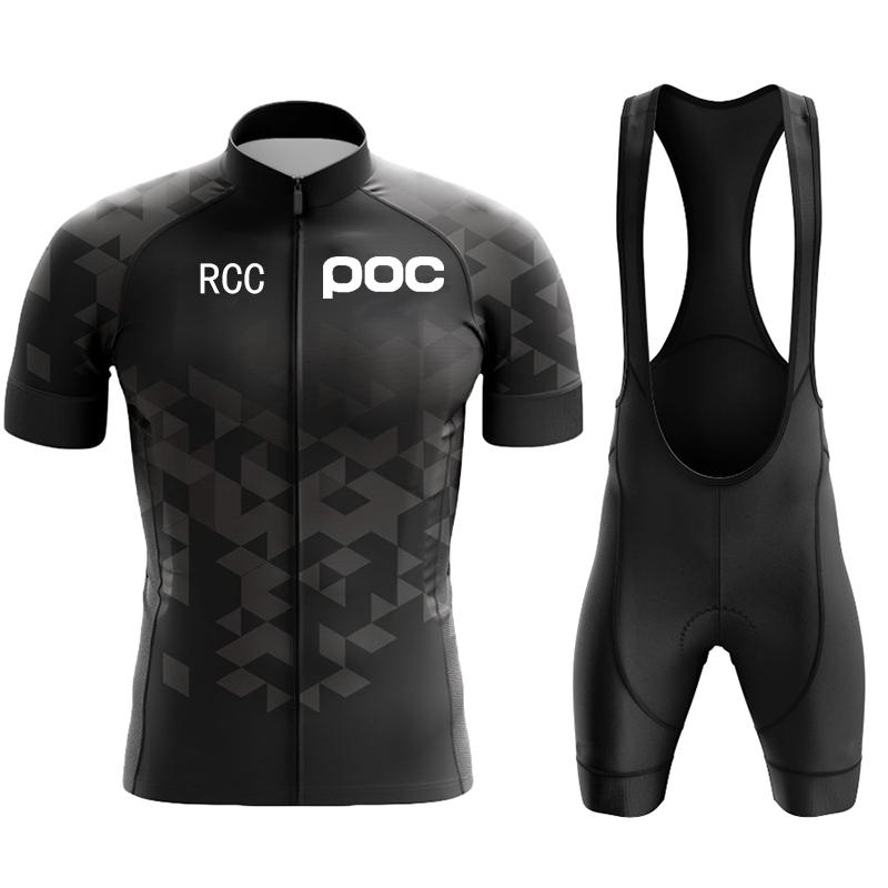 Rcc Poc Heren Fietsshirt Set Zomer Fietskleding Mtb Bike Kleding Uniform Maillot Ropa Ciclismo Fietspak 2024