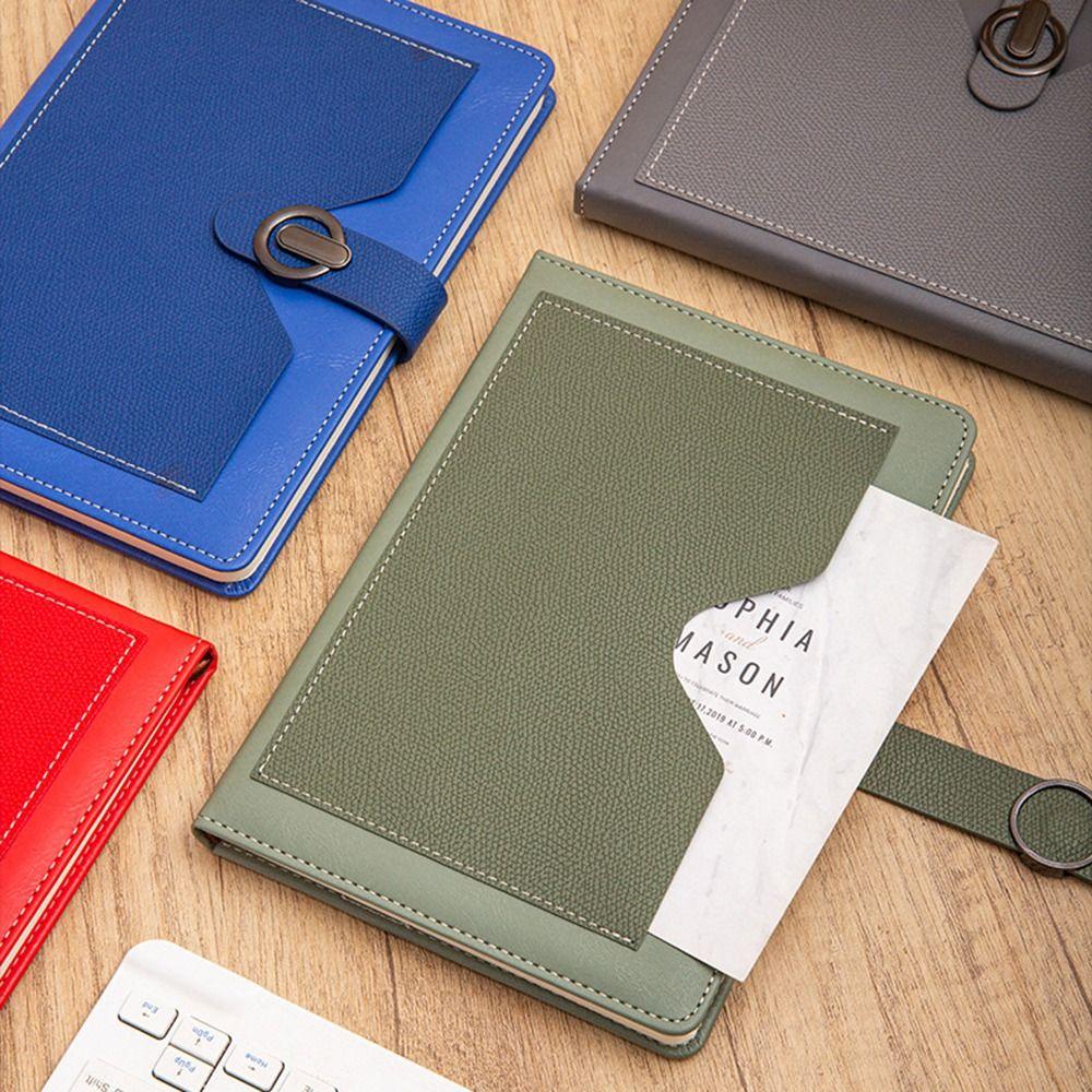 Magnetic Suction Buckle A5 Notebook 200 Pages Diary Notepad Office School Supply