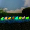 Colorful Luminous Frog Micro Landscape Figurine - Creative Resin Handicraft Jewelry Accessory