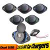 3.1A Dual USB Car Charger 12-24V Phone Charging Power Socket Adapter Panel for RVs Buses Motorbike Boat ATV UTV Camper Caravans