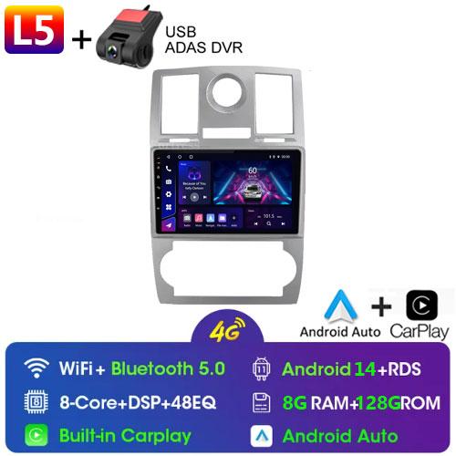 Автомобильное радио Android 13 Carplay для CHRYSLER 300C 2004 - 2011 GPS-навигация Android Auto Stereo BT Wifi Видео Bluetooth