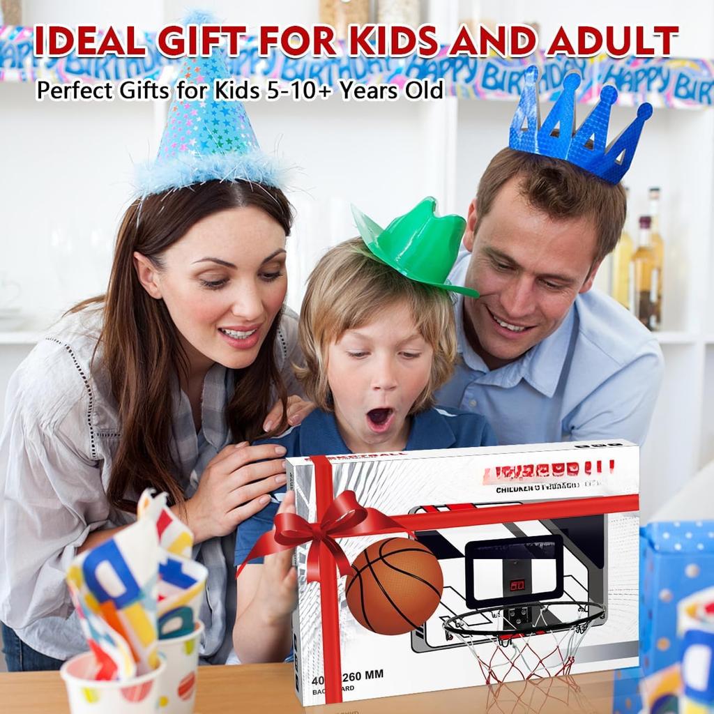 Basketball Hoop Indoor Mini Basketball Hoop with Electronic Scoreboard Basketball Toys