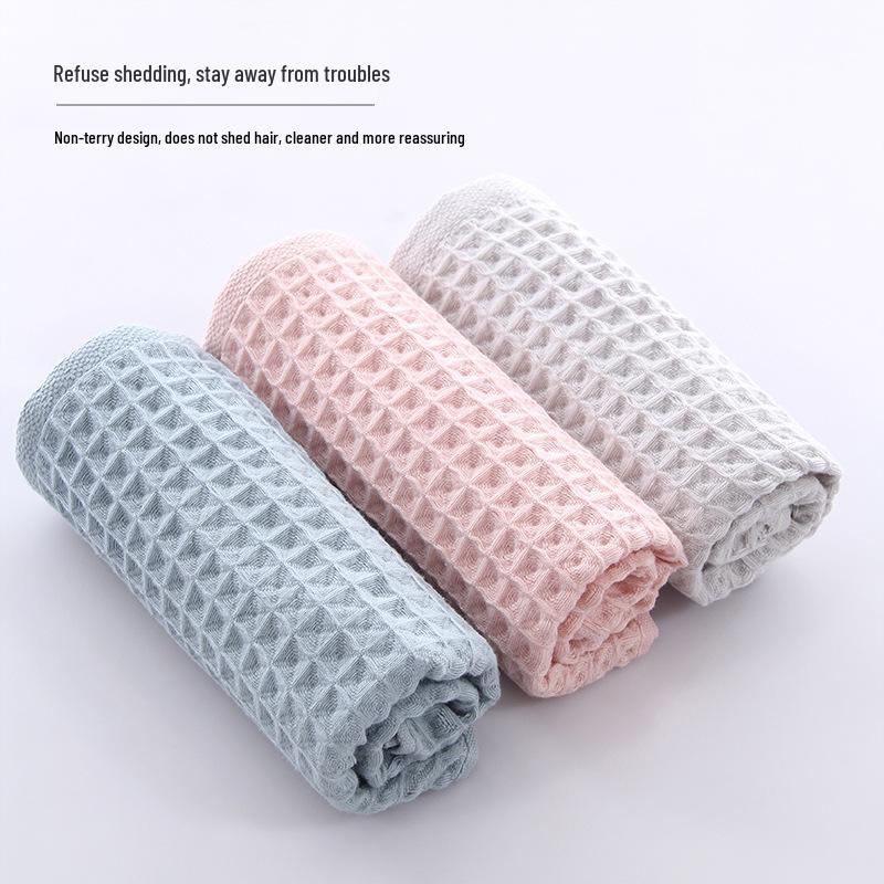 Сотовый вафельный впитывающий хлопковый полотенец для умывания