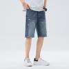 Grinded Five-point Pants Summer New Style Men's Japanese Loose Five-point Pants Shorts Denim Medium Pants