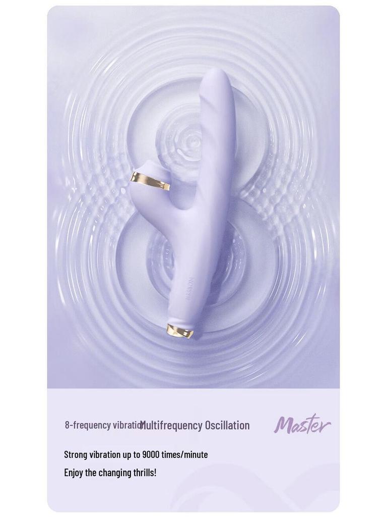 Jieshibang Master Series Thin Self-Retracting Vibrator - Fairy Purple Female Masturbator