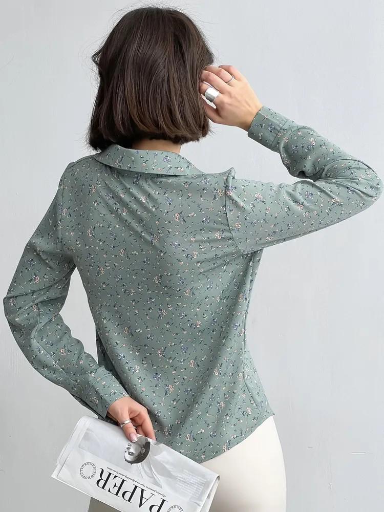 Европейско-американская приталенная рубашка с длинным рукавом: Элегантный и современный