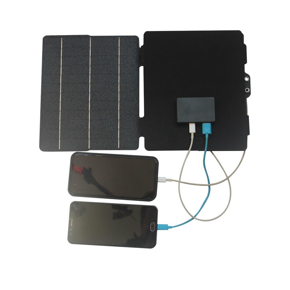 Уличное портативное гибкое складное солнечное зарядное устройство с портами Type-C/USB/DC для кемпинга, походов, мобильного телефона, для экстренных ситуаций