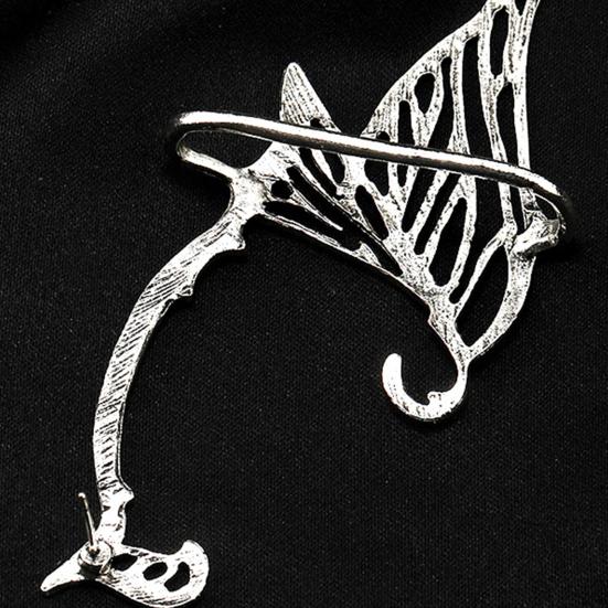 1 шт. серьги-клипсы в виде крыльев эльфа, украшающие внешний вид, винтажный металлический эльф-дракон