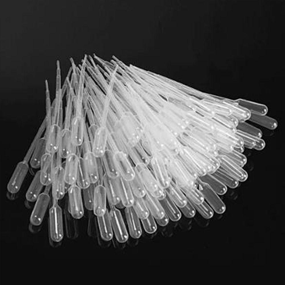 100Pcs Plastic Transfer Graduated Pipettes Clear Eye Dropper Set 2ml Liquid Dropper Science and Lab