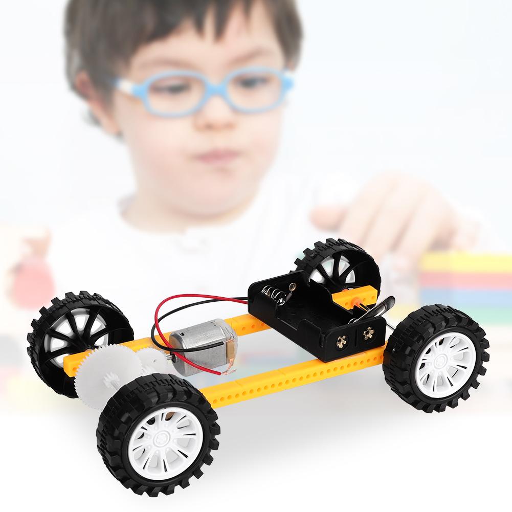 Gear Drive Car DIY Scientific Pack DIY Educational Electric Gear Toy Car for Children Less Than Br More Than