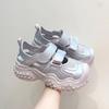 Summer Baotou Casual Sandals Women's Muffin Thick Bottom Ugly Cute Velcro Hollow Breathable Dad Shoes Tide
