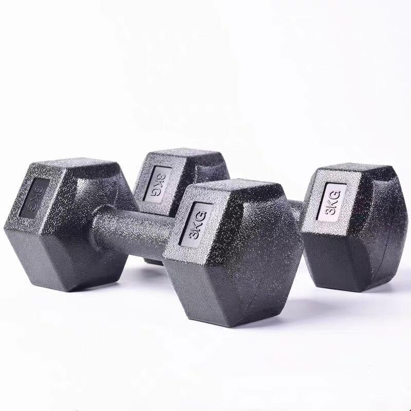 Anti-Roll Hexagonal Coated Dumbbell