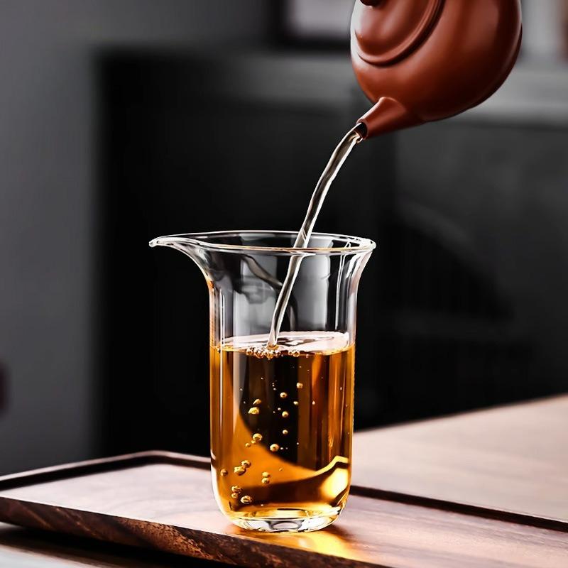 150 мл Прозрачная стеклянная чашка для чая в японском стиле, термостойкая чаша справедливости, аксессуары для чайного набора для чайной церемонии и домашнего кунг-фу чая, новинка 2025