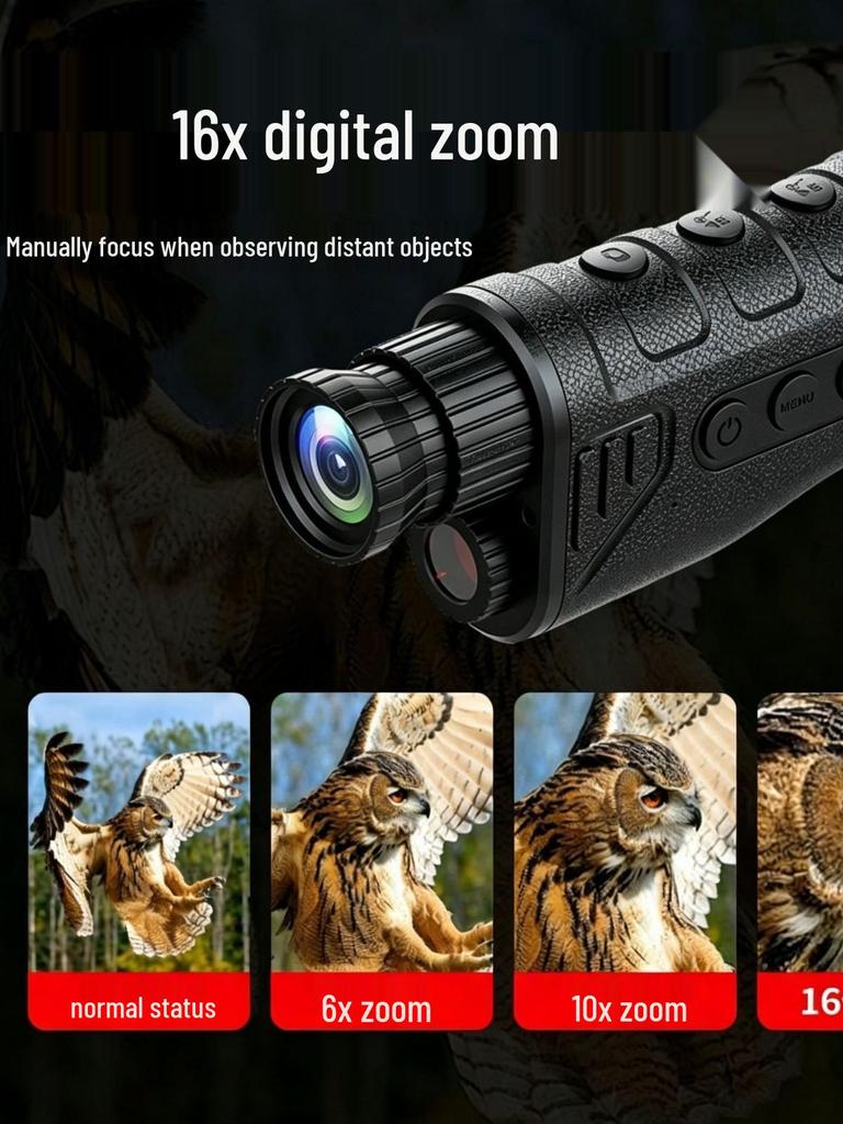 Infrared Digital Night Vision Monocular for Outdoor Reconnaissance and Photo/Video Recording