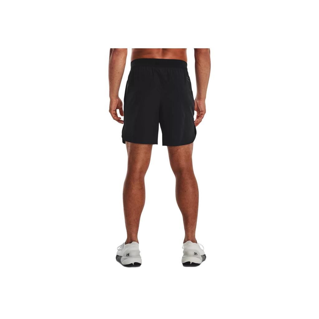 Under Armour Solid Color Woven Sports Shorts Men Bottoms Black 1376788-001