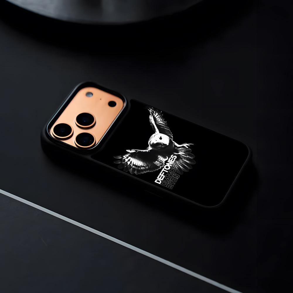 Чехол для телефона группы Deftones для iPhone 17 16 15 14 13 12 Pro Max Plus Черная рамка Жесткий корпус