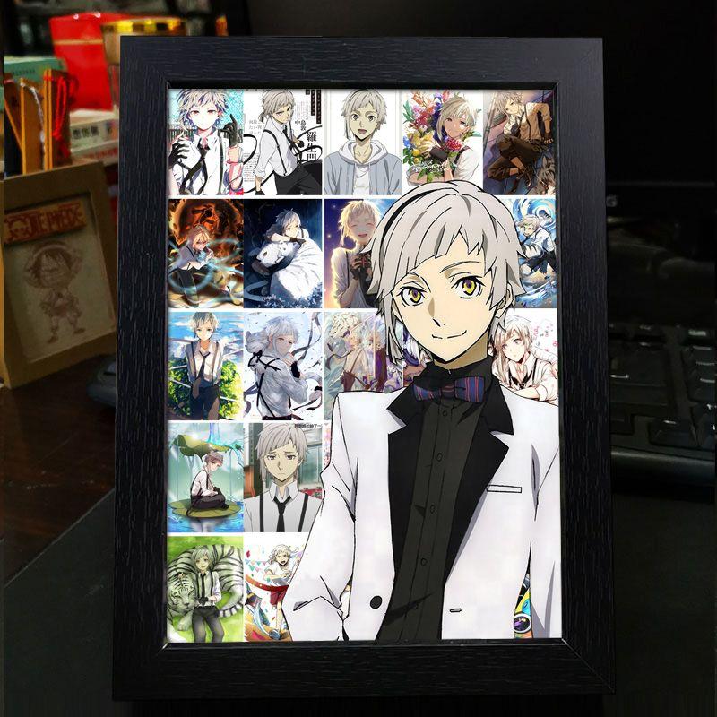Рамка для фото в стиле аниме Bungo Stray Dogs: Дазай Осаму, Рюносуке Акутагава, Накахара Чуя - готовый стенд для фотоколлажа в подарок